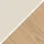 Natural linen with wood effect frame