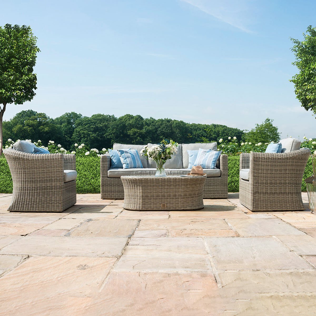 Oxford 3 Seat Rattan Sofa Set - Image 3