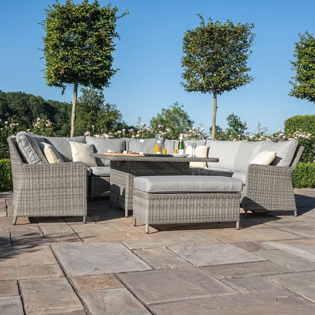 Oxford Royal U-Shape Rattan Garden Sofa Set - Image 2