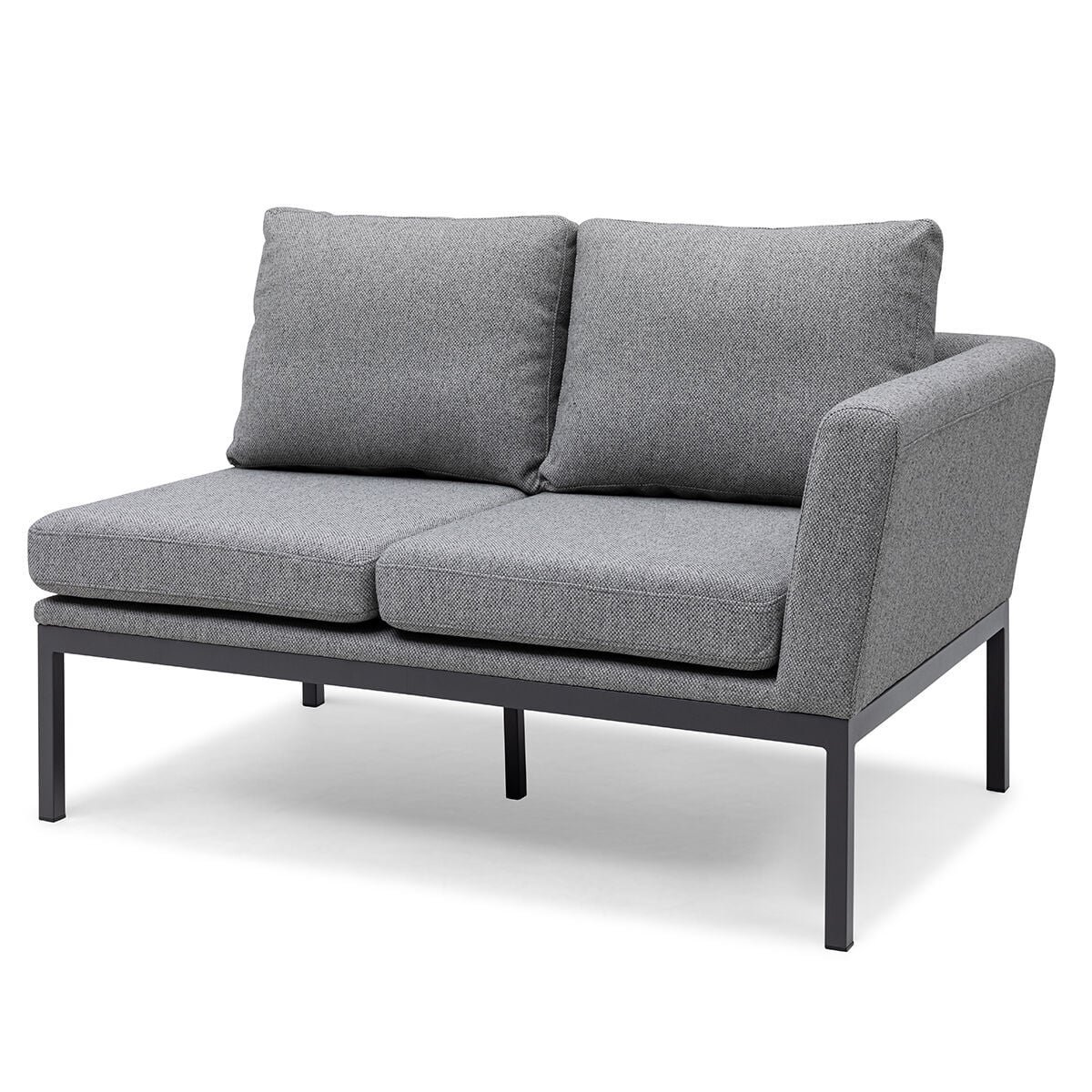 Outdoor Fabric Pulse Square Corner Dining Set with Rising Table - Zinc Grey - Image 10