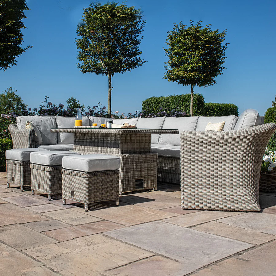 Oxford Deluxe Large Rattan Corner Dining Set - Image 3