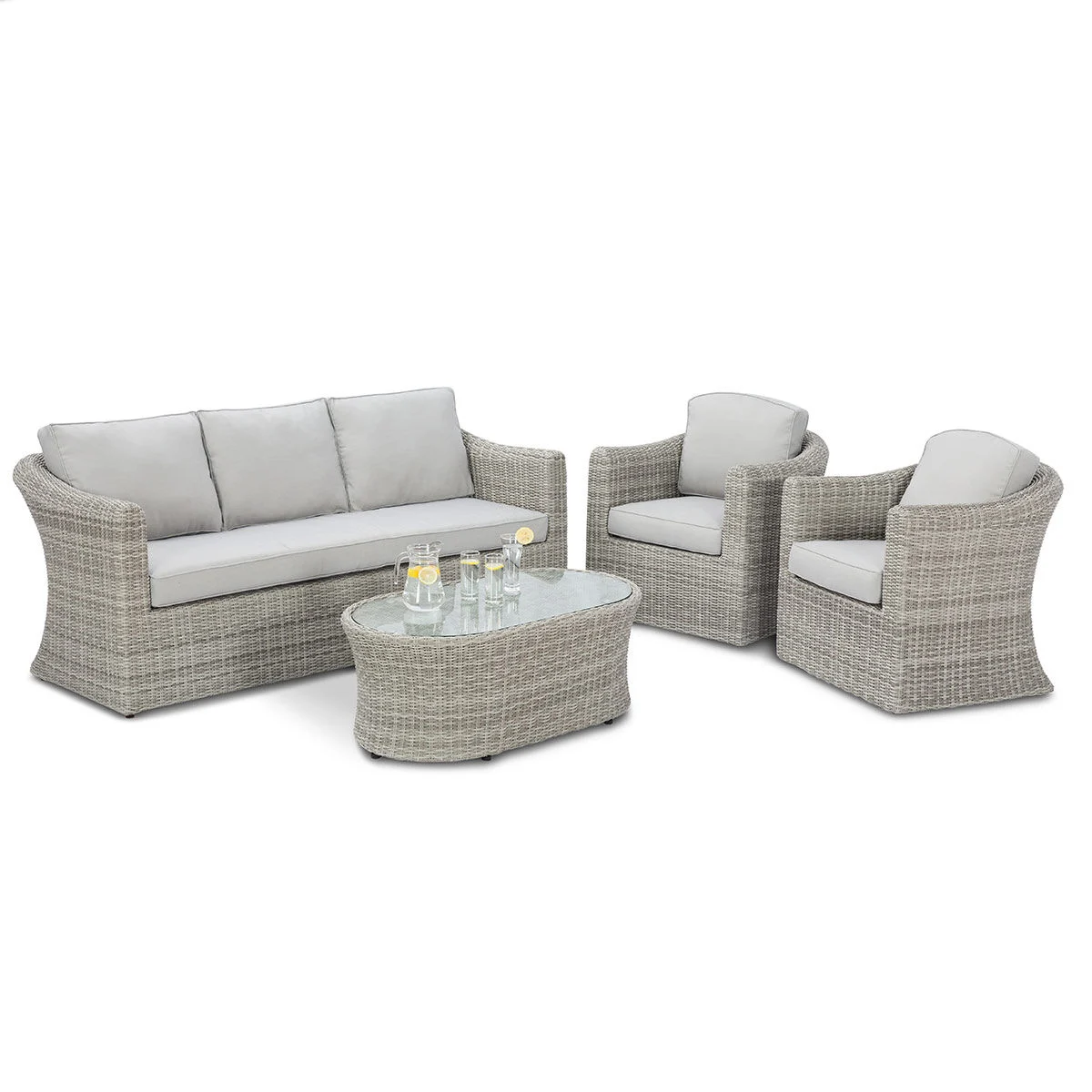 Oxford 3 Seat Rattan Sofa Set - Image 6