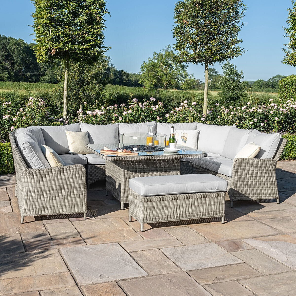 Oxford Royal U-Shape Rattan Garden Sofa Set - Image 3