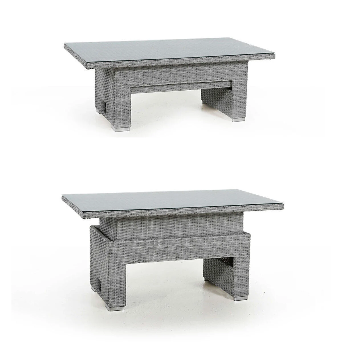 Ascot Rectangular Rattan Corner Dining Set with Rising Table & Weatherproof Cushions - Image 7