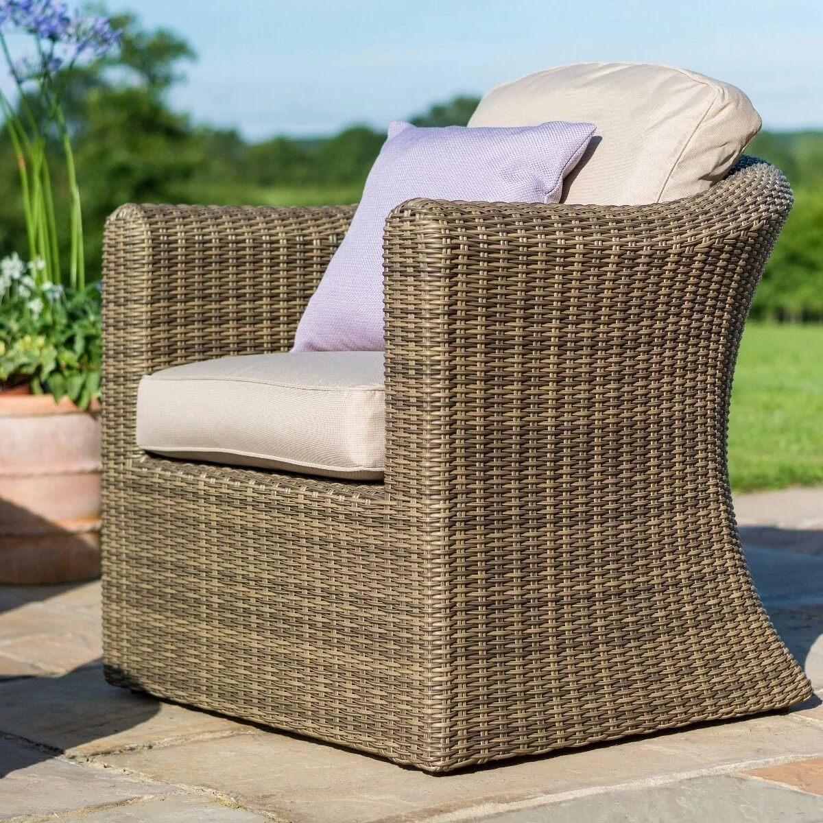 Winchester Large Rattan Corner Sofa Group with Armchair - Image 6