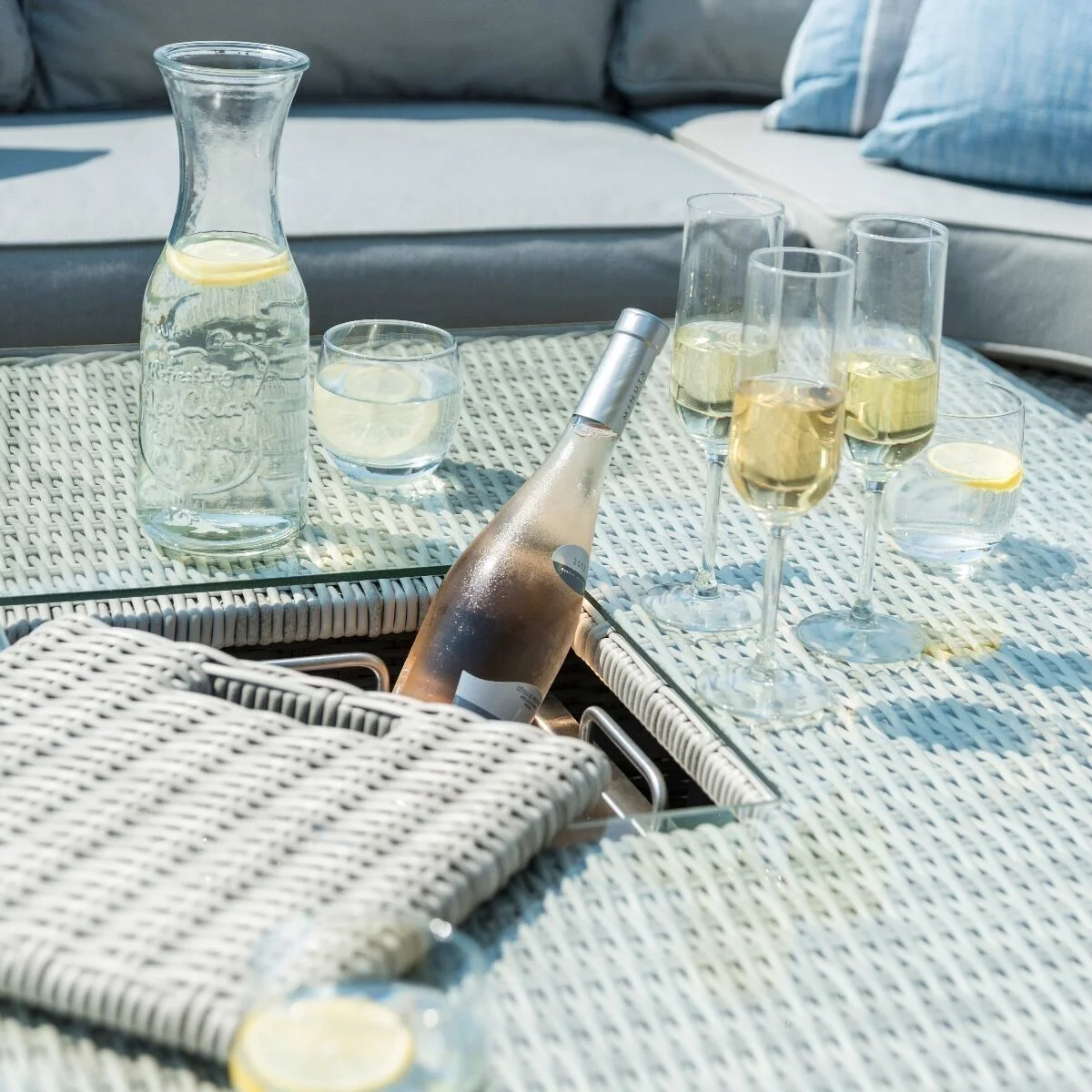 Oxford Royal Rattan Corner Dining Sofa Set - Image 6