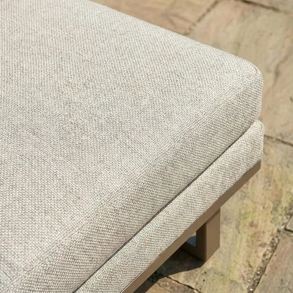 Outdoor Fabric Ethos Footstool - Latte