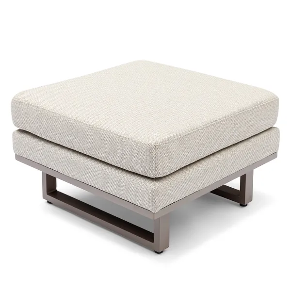 Outdoor Fabric Ethos Footstool - Latte