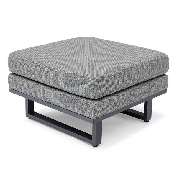 Outdoor Fabric Ethos Footstool - Zinc Grey