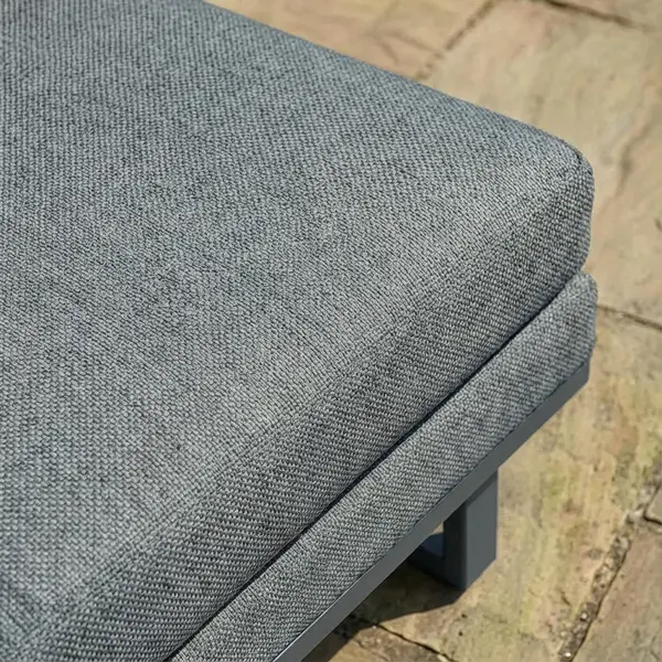 Outdoor Fabric Ethos Footstool - Zinc Grey