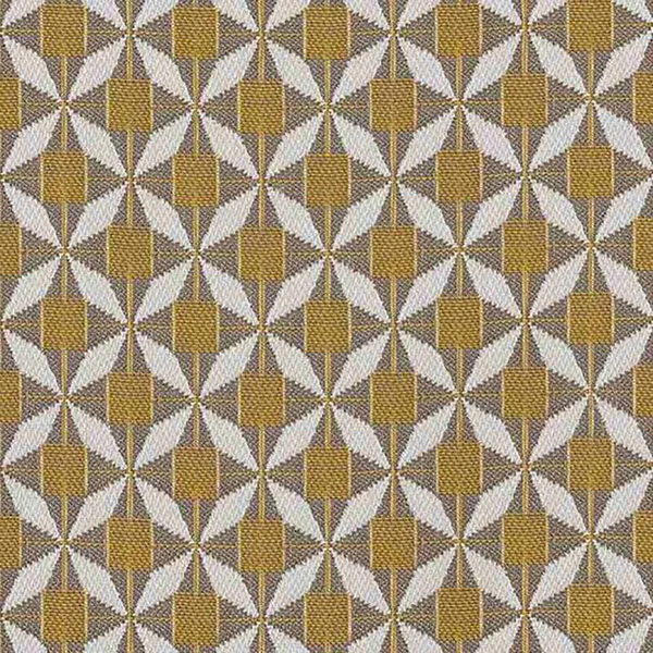 Outdoor Fabric Sunbrella Footstool - Mosaic Yellow