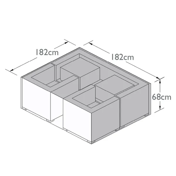 Oak Garden Land - 3 Seat Sofa Set - Garden Furniture Cover