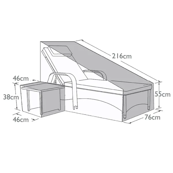 Oak Garden Land - Florida Lounger Set - Garden Furniture Cover