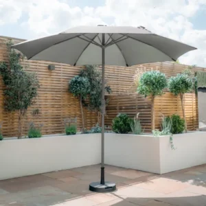 Oak Garden Land - Capri 3m Round Tilting Table Parasol with Crank Handle - Oil Green