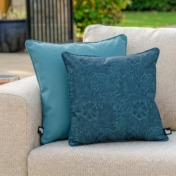 Extreme Lounging - Pair of Floral Outdoor Scatter Cushions - Blue
