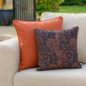 Extreme Lounging - Pair of Floral Outdoor Scatter Cushions - Rust