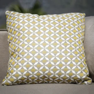 Oak Garden Land - Pair of Outdoor Fabric Scatter Cushion (43x43cm) - Mosaic Yellow