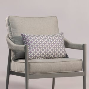 Oak Garden Land - Pair of Outdoor Sunbrella Bolster Cushions (30x50cm) - Mosaic Lavender