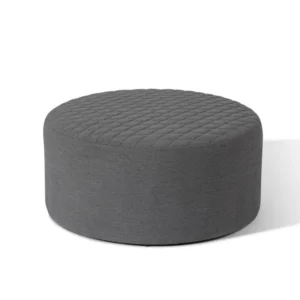 Oak Garden Land - Outdoor Fabric Ambition Quilted Footstool - Flanelle