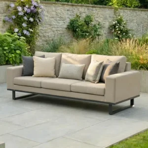 Oak Garden Land - Outdoor Fabric Ethos 3 Seat Sofa - Oatmeal