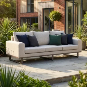 Oak Garden Land - Outdoor Fabric Ethos 3 Seat Sofa - Latte