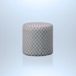 Oak Garden Land - Outdoor Fabric Sunbrella Footstool - Mosaic Blue