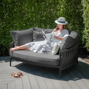 Oak Garden Land - Milan Rope Weave Daybed - Charcoal