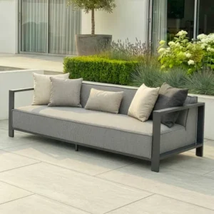 Oak Garden Land - Outdoor Fabric Ibiza 3 Seat Sofa - Zinc Grey