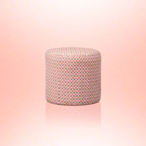 Oak Garden Land - Outdoor Fabric Sunbrella Footstool - Mosaic Coral