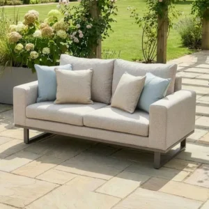 Oak Garden Land - Outdoor Fabric Ethos 2 Seat Sofa - Latte