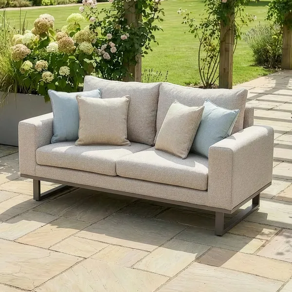 Oak Garden Land - Outdoor Fabric Ethos 2 Seat Sofa - Latte