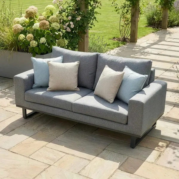 Oak Garden Land - Outdoor Fabric Ethos 2 Seat Sofa - Zinc Grey