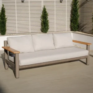 Oak Garden Land - Sicily Rope Weave 3 Seat Sofa - Café