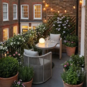 Oak Garden Land - Monaco Rope Weave 2 Seat Garden Balcony Set - Cool Linen