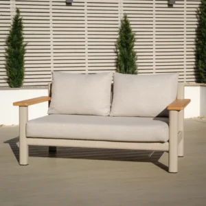 Oak Garden Land - Sicily Rope Weave 2 Seat Sofa - Latte