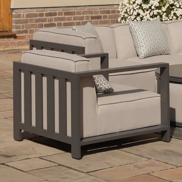 Oak Garden Land - Outdoor Fabric Ibiza Armchair - Oatmeal
