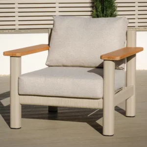 Oak Garden Land - Sicily Rope Weave Armchair - Latte