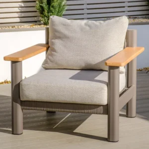 Oak Garden Land - Sicily Rope Weave Armchair - Café