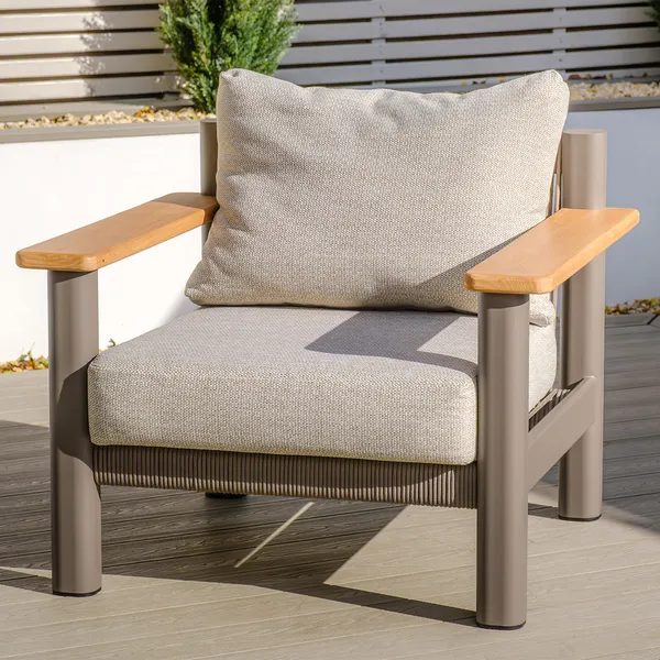 Oak Garden Land - Sicily Rope Weave Armchair - Café