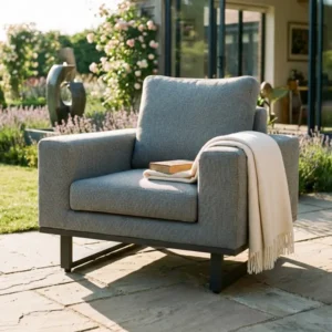 Oak Garden Land - Outdoor Fabric Ethos Garden Sofa Armchair - Zinc Grey