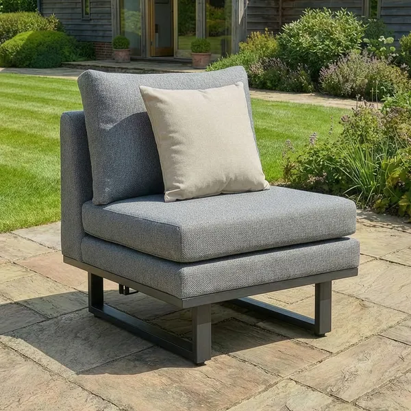Oak Garden Land - Outdoor Fabric Ethos Centre Piece - Zinc Grey
