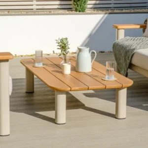 Oak Garden Land - Sicily Teak Rectangular Coffee Table - Latte