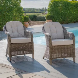 Oak Garden Land - Pair of Winchester Heritage Rattan Dining Chairs