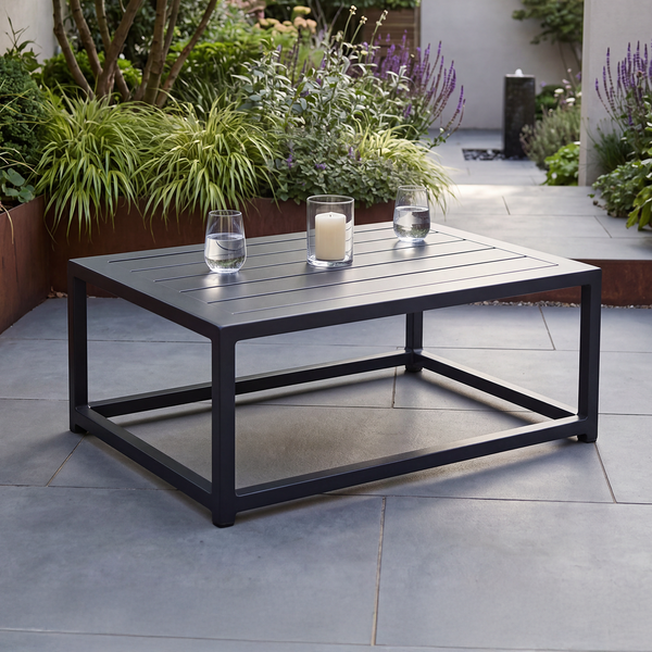 Oak Garden Land - Aluminium Pulse Chaise Coffee Table - Grey
