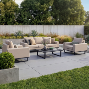 Oak Garden Land - Outdoor Fabric Ethos 3 Seat Sofa Set - Oatmeal