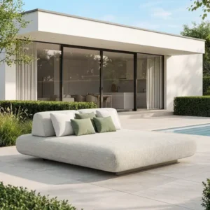 Oak Garden Land - Outdoor Fabric Cannes Daybed - Pebble