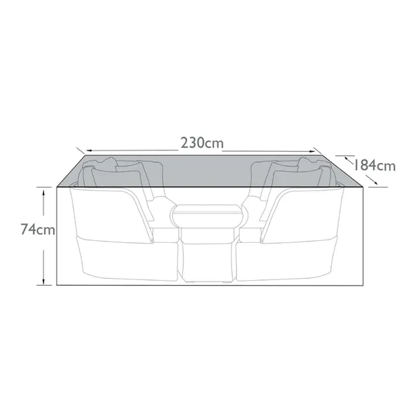 Oak Garden Land - Cheltenham/Cotswold Daybed - Garden Furniture Cover